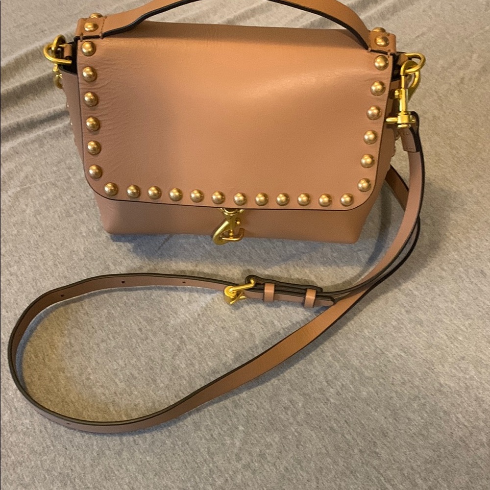 Rebecca Minkoff Studded Tan Leather Shoulder Bag
